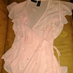 Apostrophe Wrap Peach Top